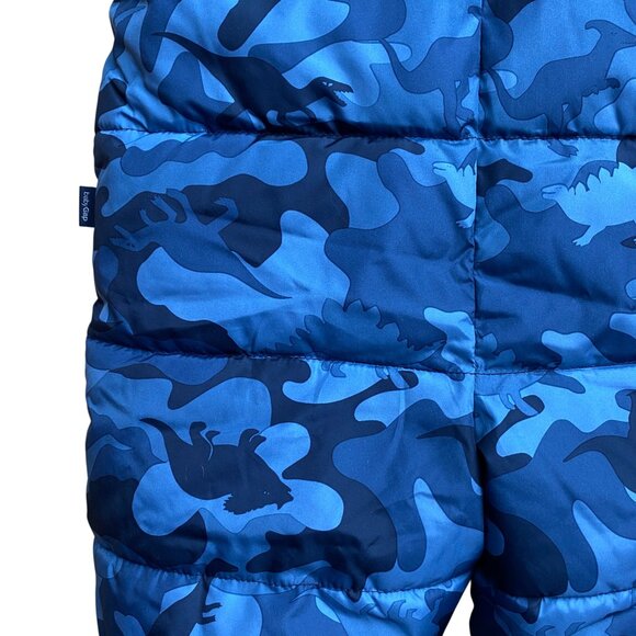 Baby Gap Dinosaur Print ColdControl Max One-Piece Quilted Snowsuit Blue 6-12 mos - Picture 14 of 16